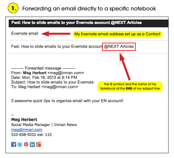 Step1: Forwarding your email to a Notebook