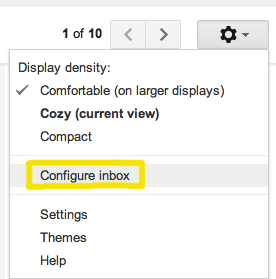 Configure Gmail's New Inbox