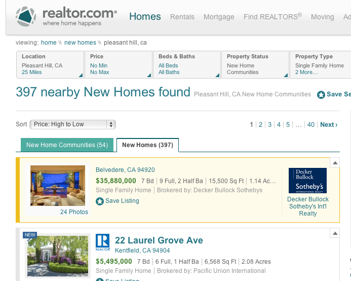 Realtor.com adds new-home communities, NAR-branded listings