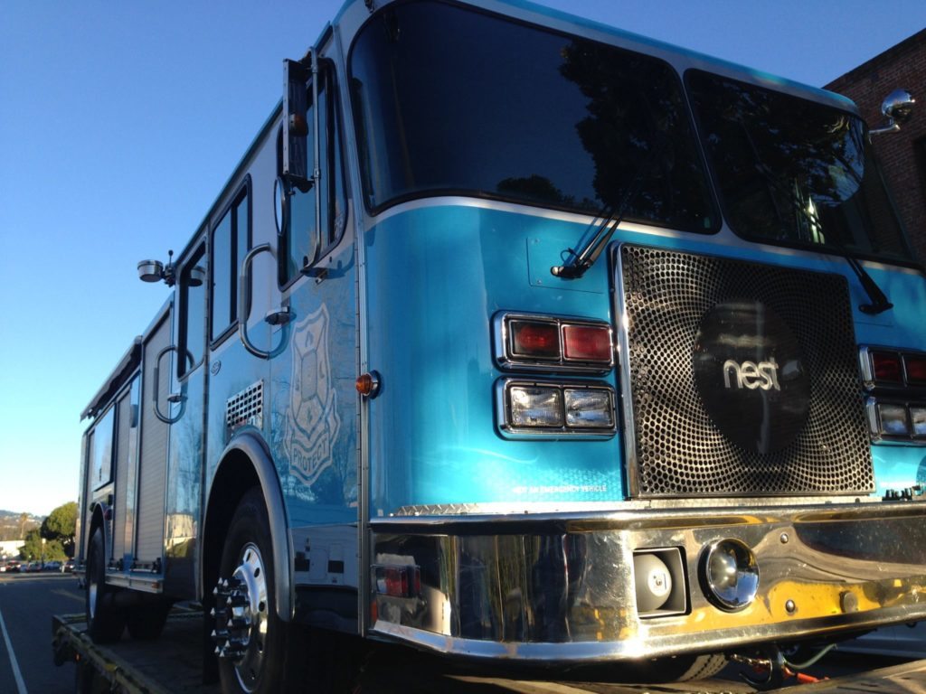 Nest pimps old fire truck, puts it on the street selling smart thermostats and fire alarms