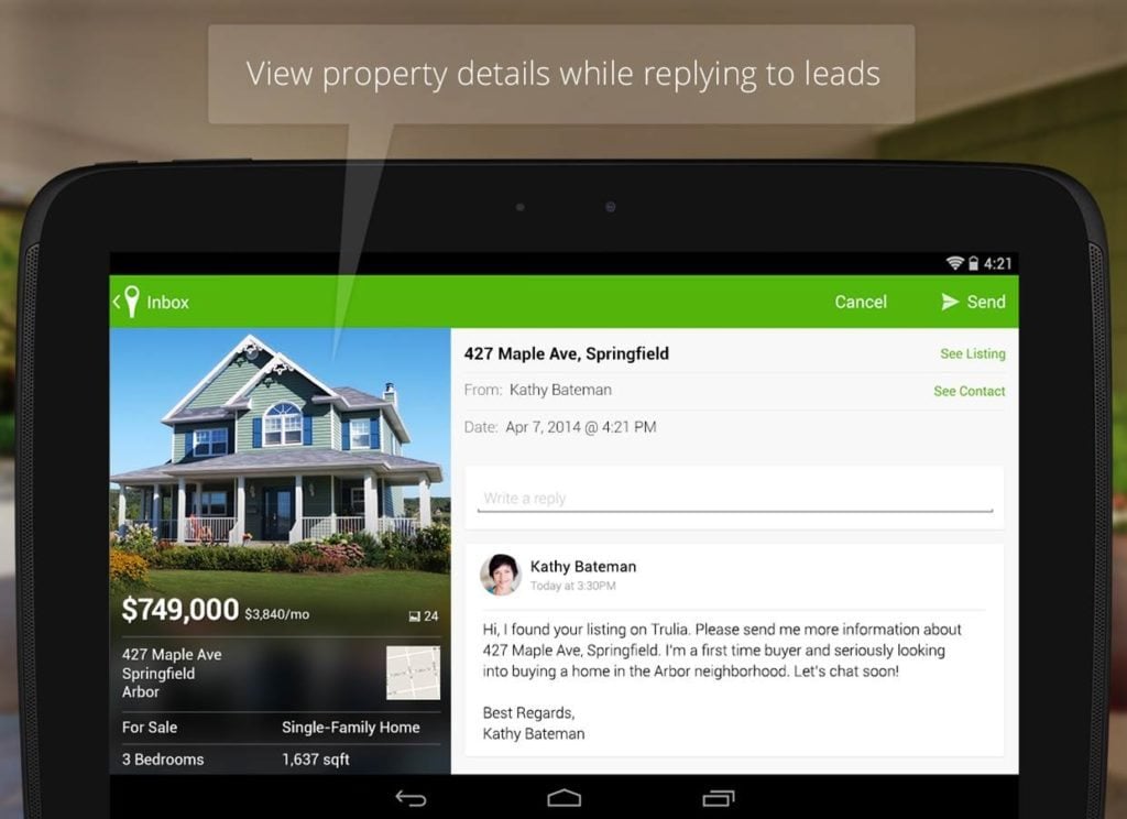 Trulia agent app now available for tablets