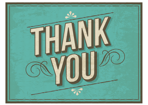 Thank you image via Shutterstock.