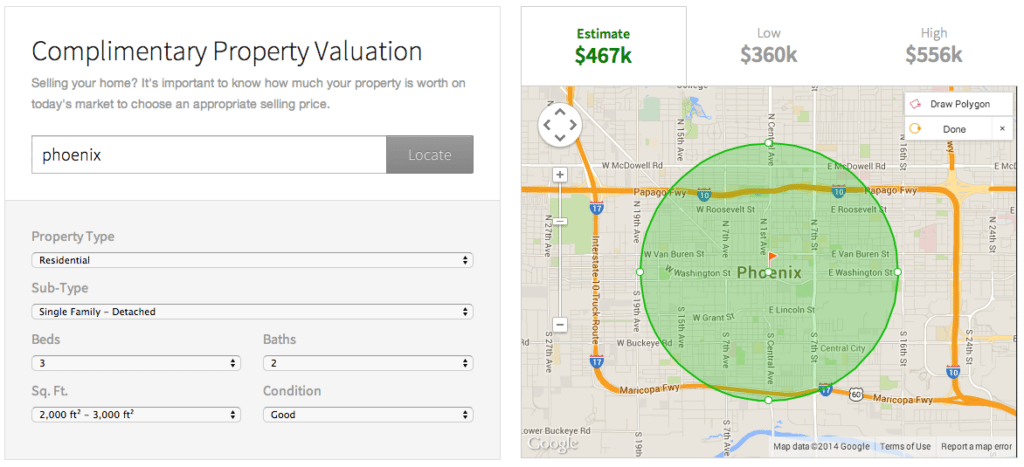 Real Estate Webmasters' property valuation tool captures seller leads