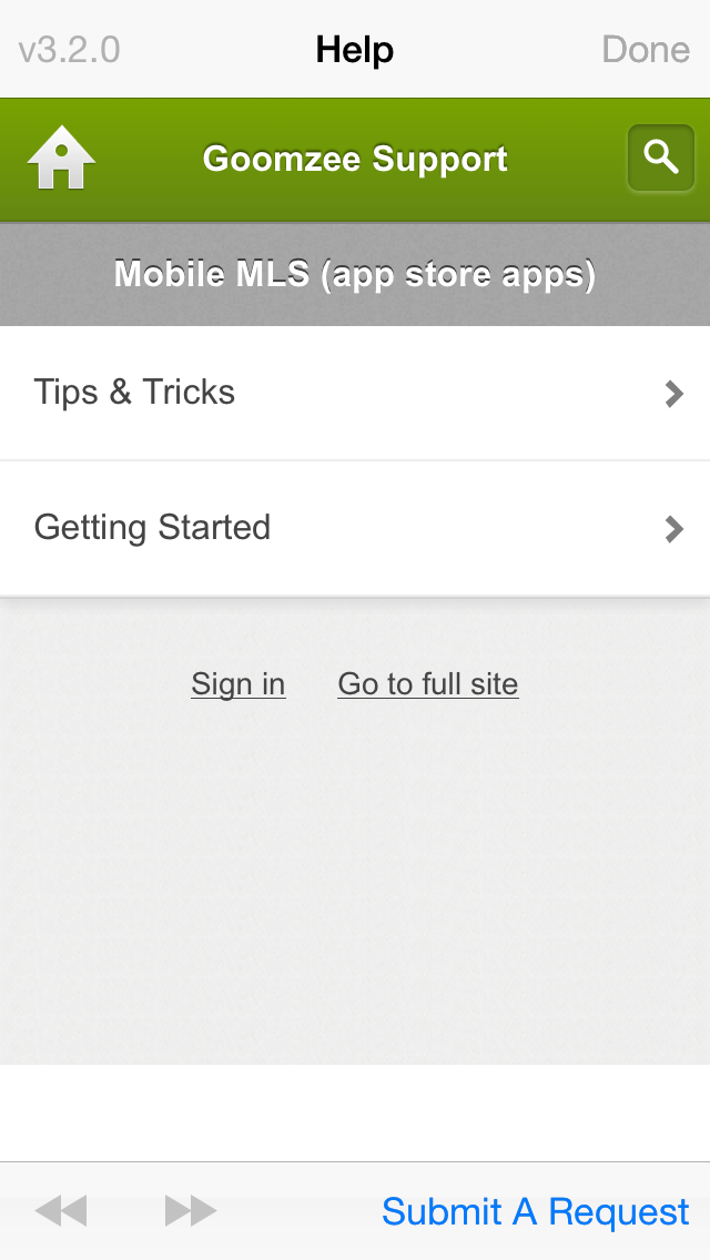 Goomzee Mobile MLS app screen shot