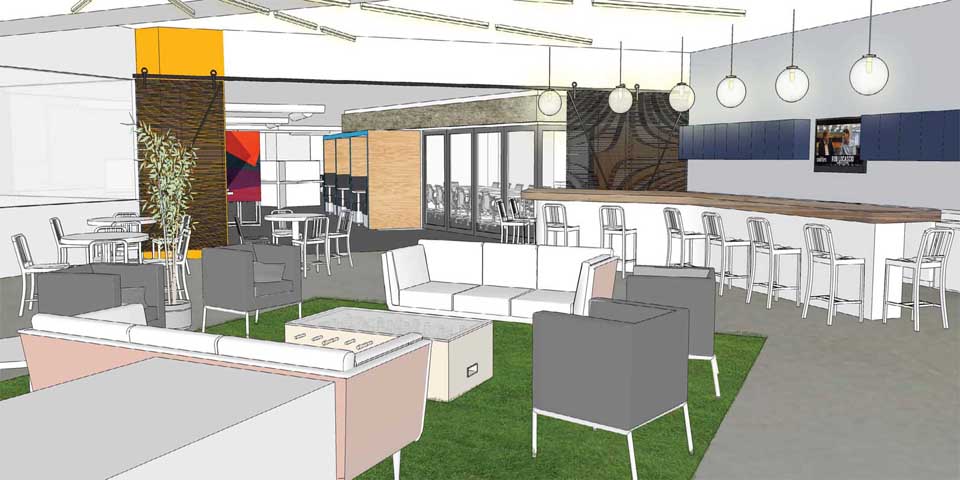 A rendering of Jay Dixon's office space.