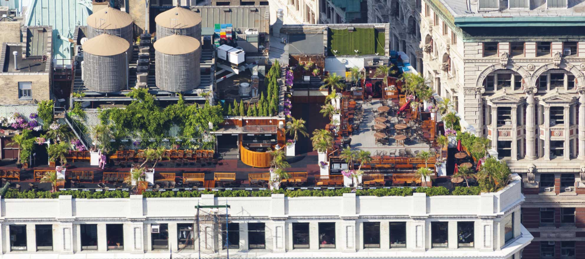 Curated visual reference: Rooftop Green Spaces In Multifamily Buildings Reference: Multifamily Rooftops Go Green