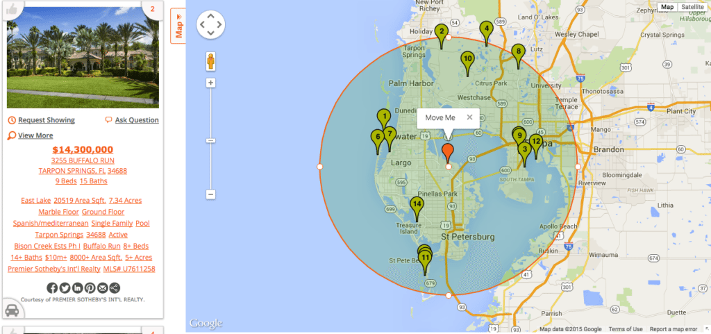 Screen shot of Smith & Associates map search page.