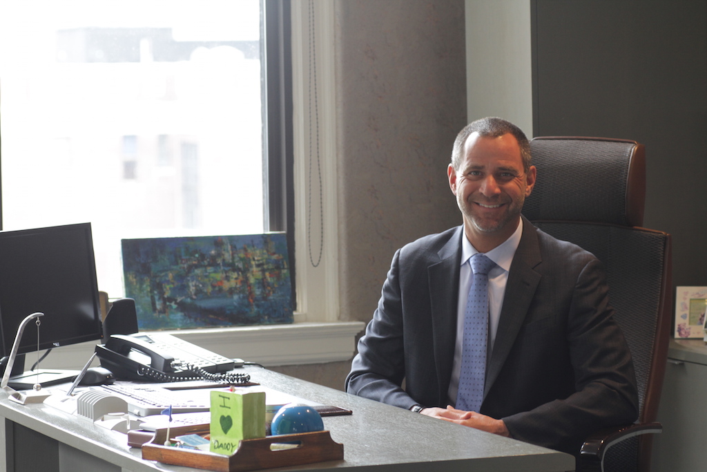 Gary Malin at his desk