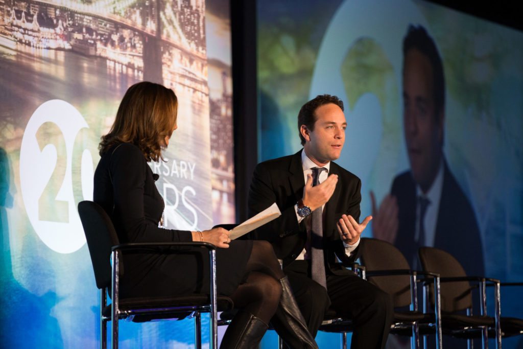 A photo of Spencer Rascoff on stage at Inman Connect New York