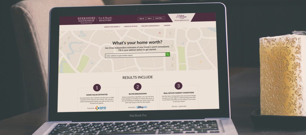Brokerage wraps property value tool into homepage