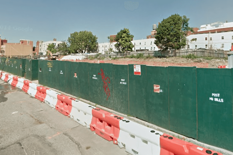 Prospect Plaza in 2014, pre-construction/Google Maps Screenshow