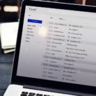 Email open on a laptop computer