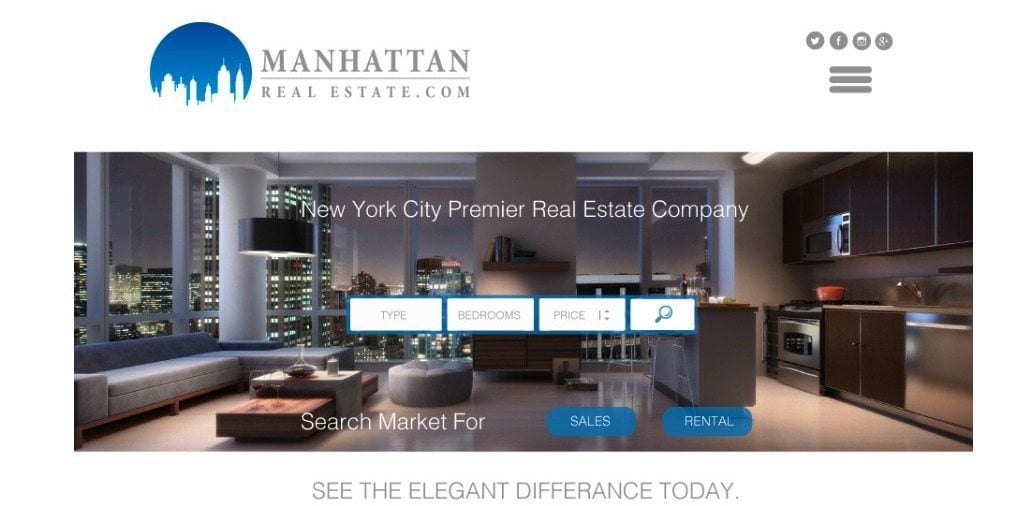 #6 Manhattahn Real Estate Web Design Concept
