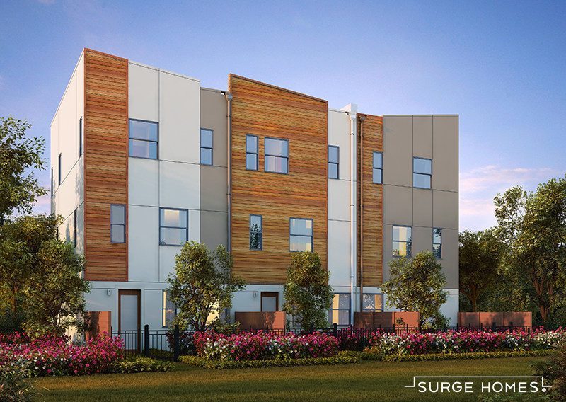 Parc at Midtown - Townhomes on Park (front view) (PRNewsFoto/Surge Homes)