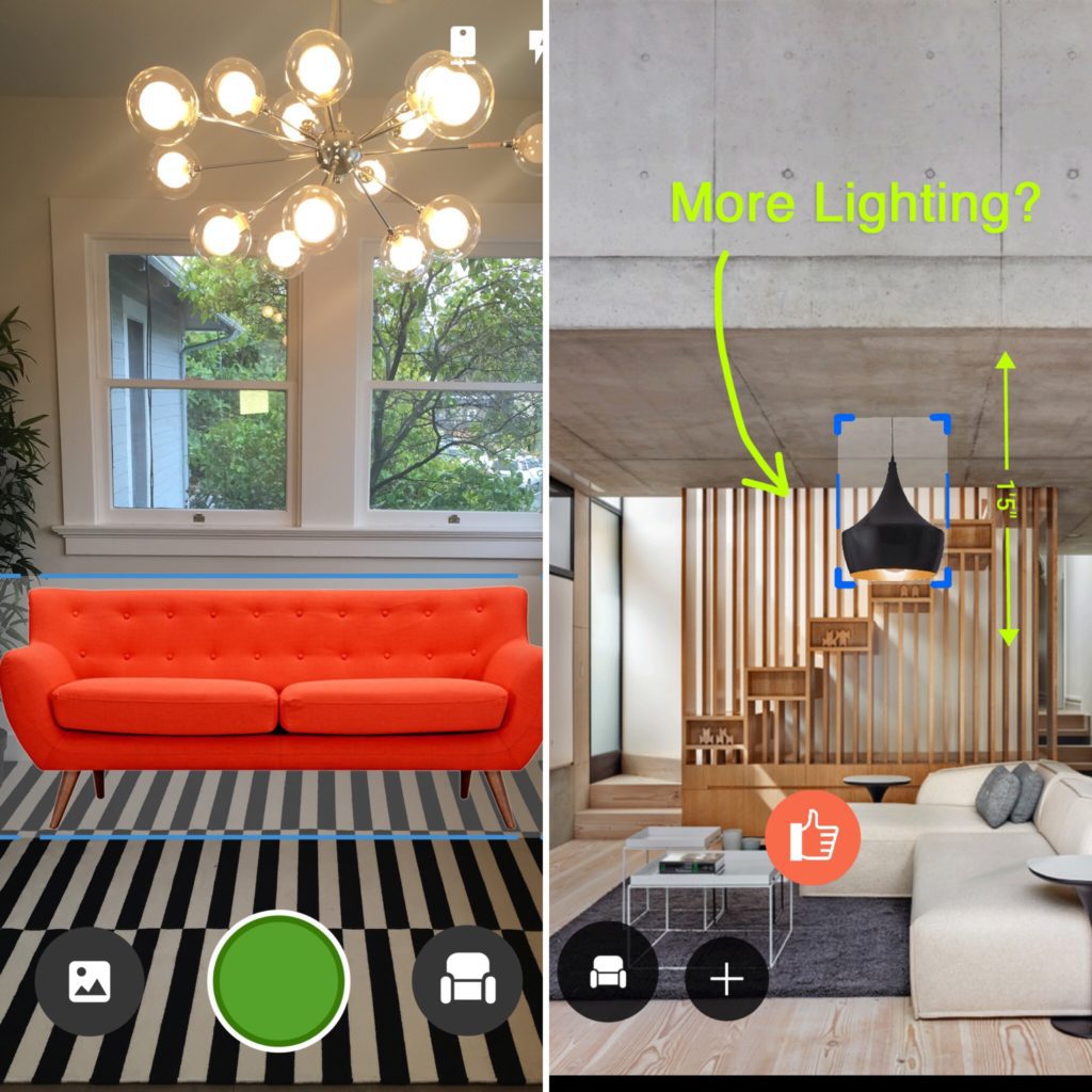Screenshots of Houzz's