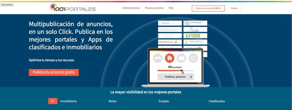 A screenshot from 1000portales.com.