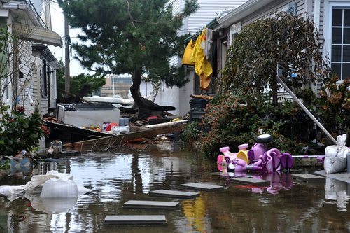 BROOKLYN, NY - OCTOBER 30: Serious flooding in the buildings at the Sheapsheadbay neighborhood due to impact from Hurricane Sandy in Brooklyn, New York, U.S., on Tuesday, October 30, 2012. (Fashionstock.com/Shutterstock.com)
