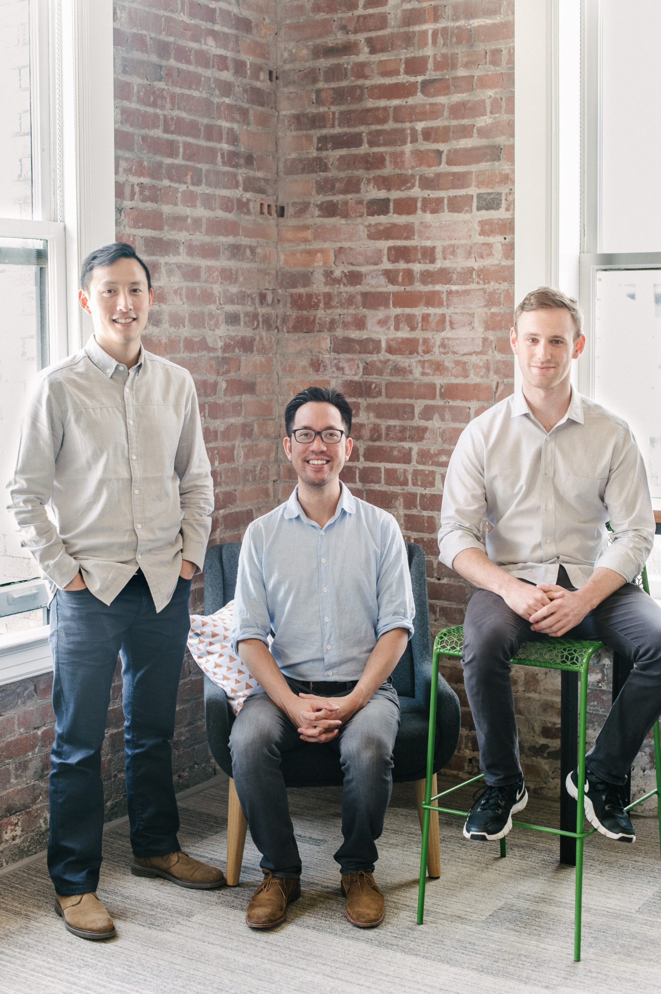 Left to right: Opendoor founders Ian Wong, Eric Wu and JD Ross