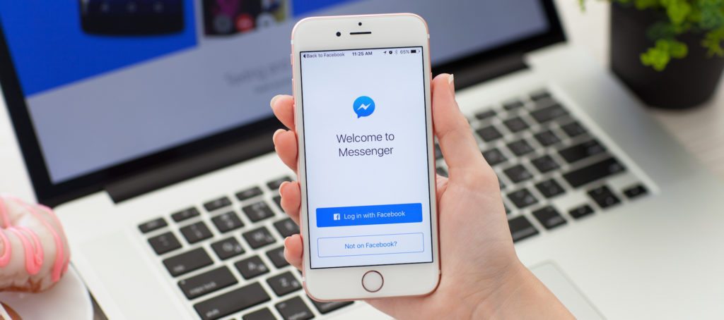 Facebook Messenger open on a mobile phone