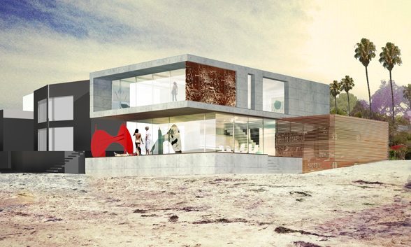 Eve Plumb house, exterior render meis architects