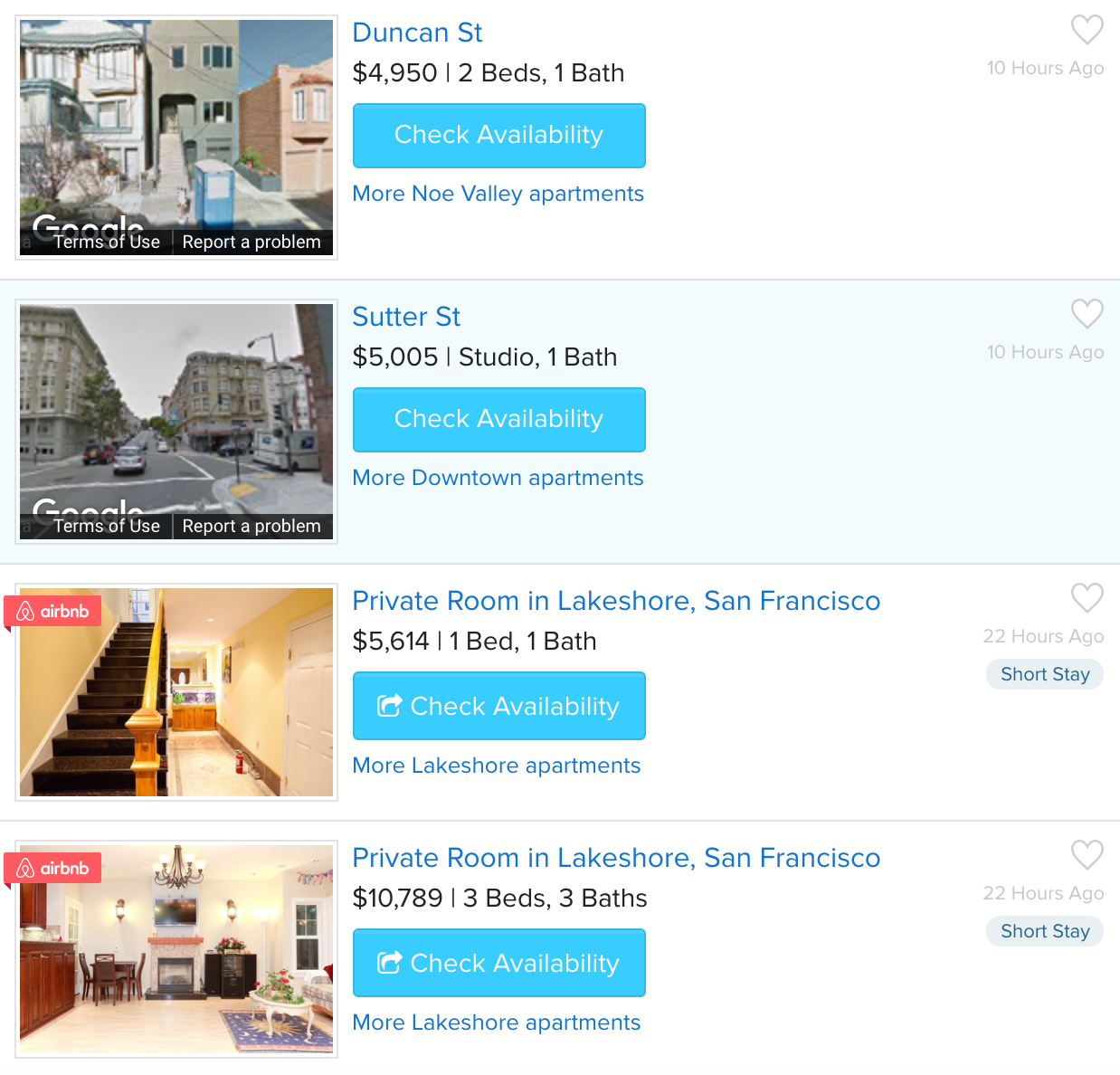 zumper airbnb listings
