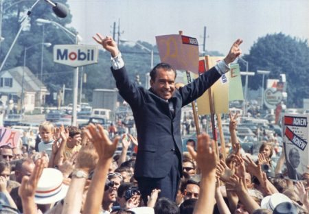 Richard Nixon during the 1968 Presidential election.