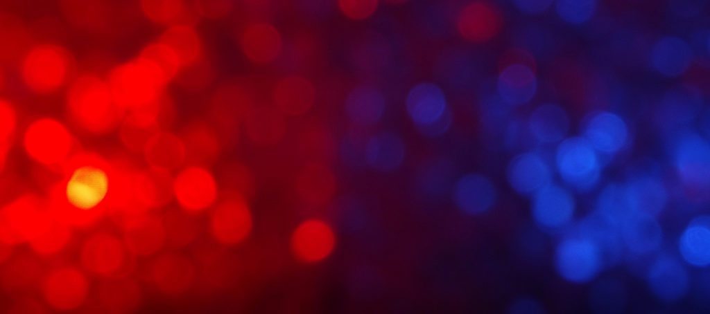 Red and blue lights on a background