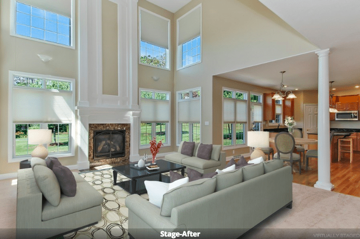 An example of VHT Studios' virtual staging tool. 