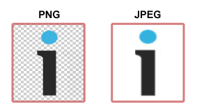 Logo example of PNG vs JPEG