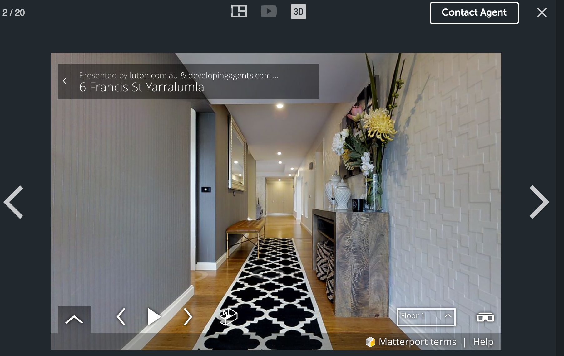 Realestate.com.au visitors can explore 3-D tours in the photo galleries of listings.