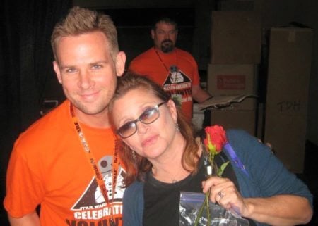 Bret Calltharp with Carrie Fisher