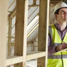 A home inspector in a new property