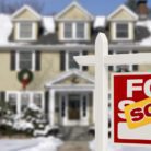 A home for sale in the wintertime