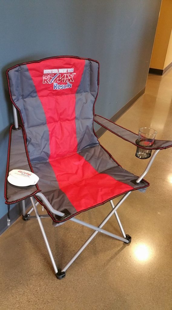 Brandon Doyle's branded camping chair