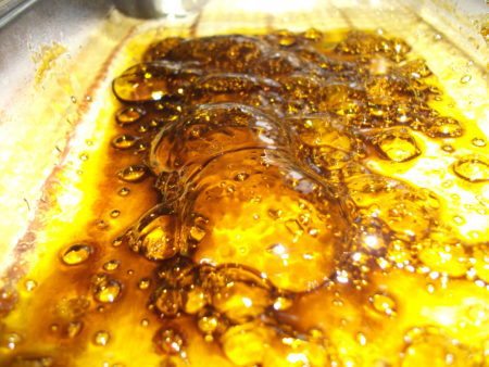 Butane hash oil being made -- the butane is evaporating in this step. <a href=