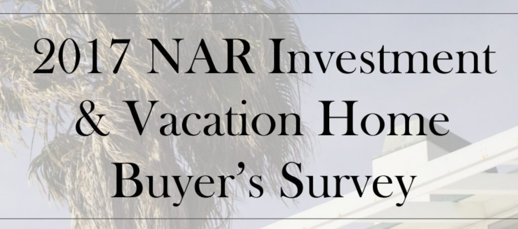 NAR vacation home sales 2017
