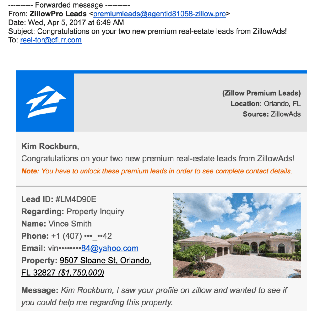 Email Scam Hawks Fake Zillow Leads To Agents Inman