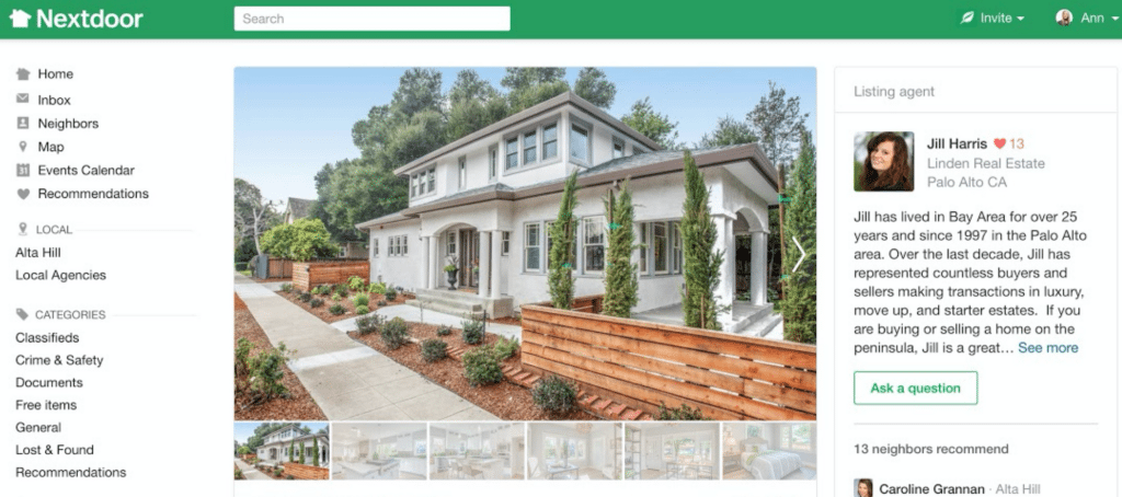 Nextdoor rolling out agent ads, property listings
