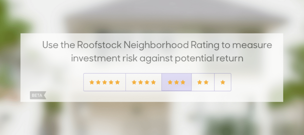 Roofstock's neighborhood ratings measure real estate investment risk