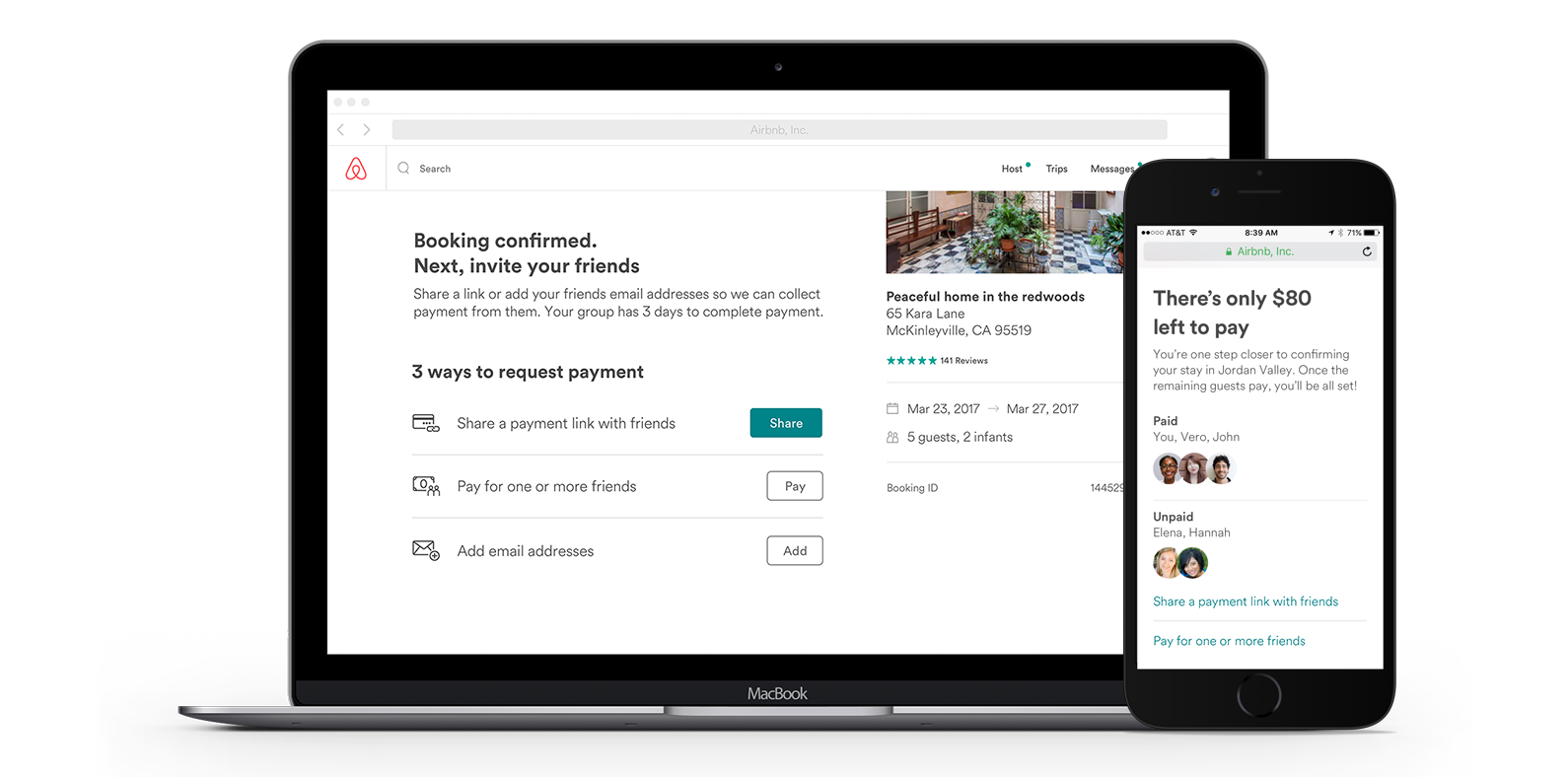 Aribnb split payment option