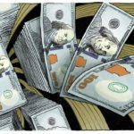Money dollar bills