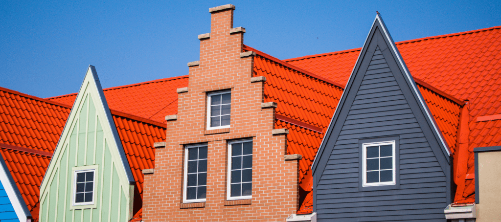 Brightly colored roofs are painting the sky this year
