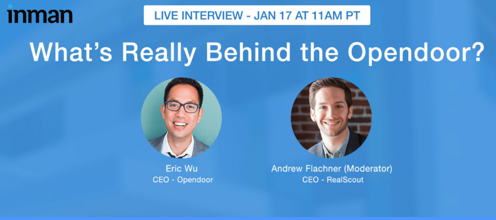 Don't miss our live interview with Opendoor's Eric Wu