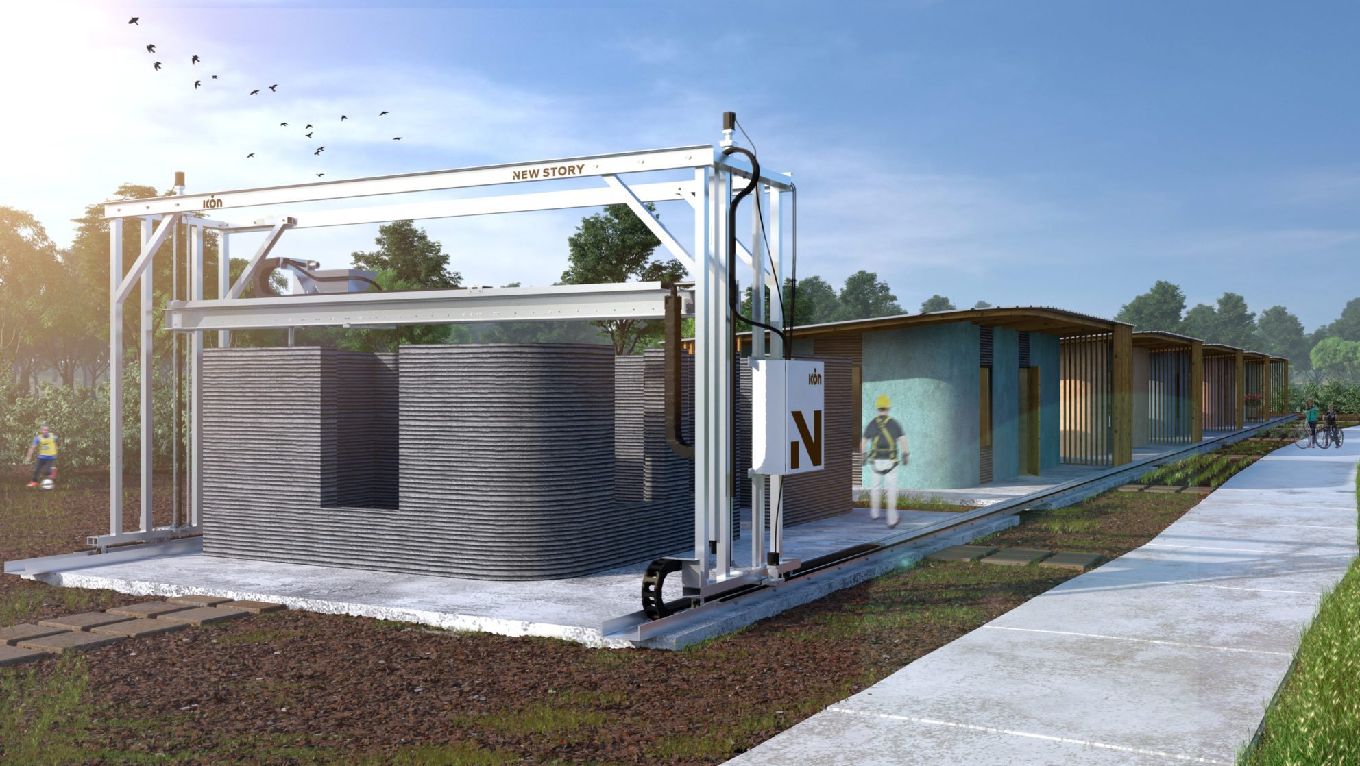 Startups Unveil $4,000 Home Built With A 3-D Printer - ICON NewStorypsD 1984x1118