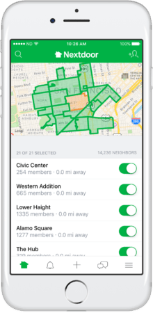 Nextdoor map