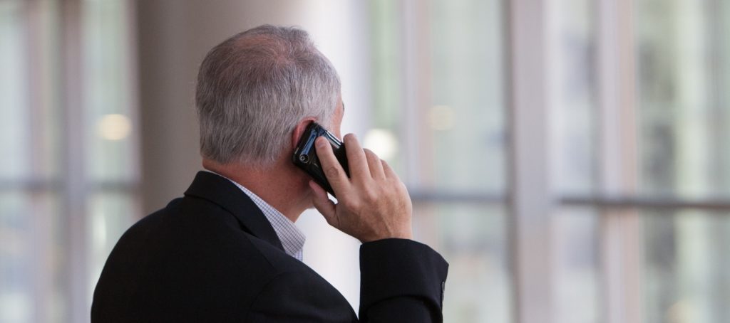 Man on phone smartphone calling call