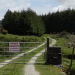 Private-property-sign-on-gate-of-estate