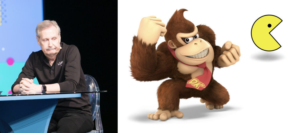 Gary Keller with Donkey Kong and Pac-Man