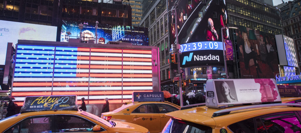 NASDAQ stock exchange in Times Square, New York City