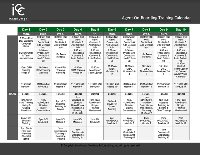 Icenhower Coaching Agent Calendar